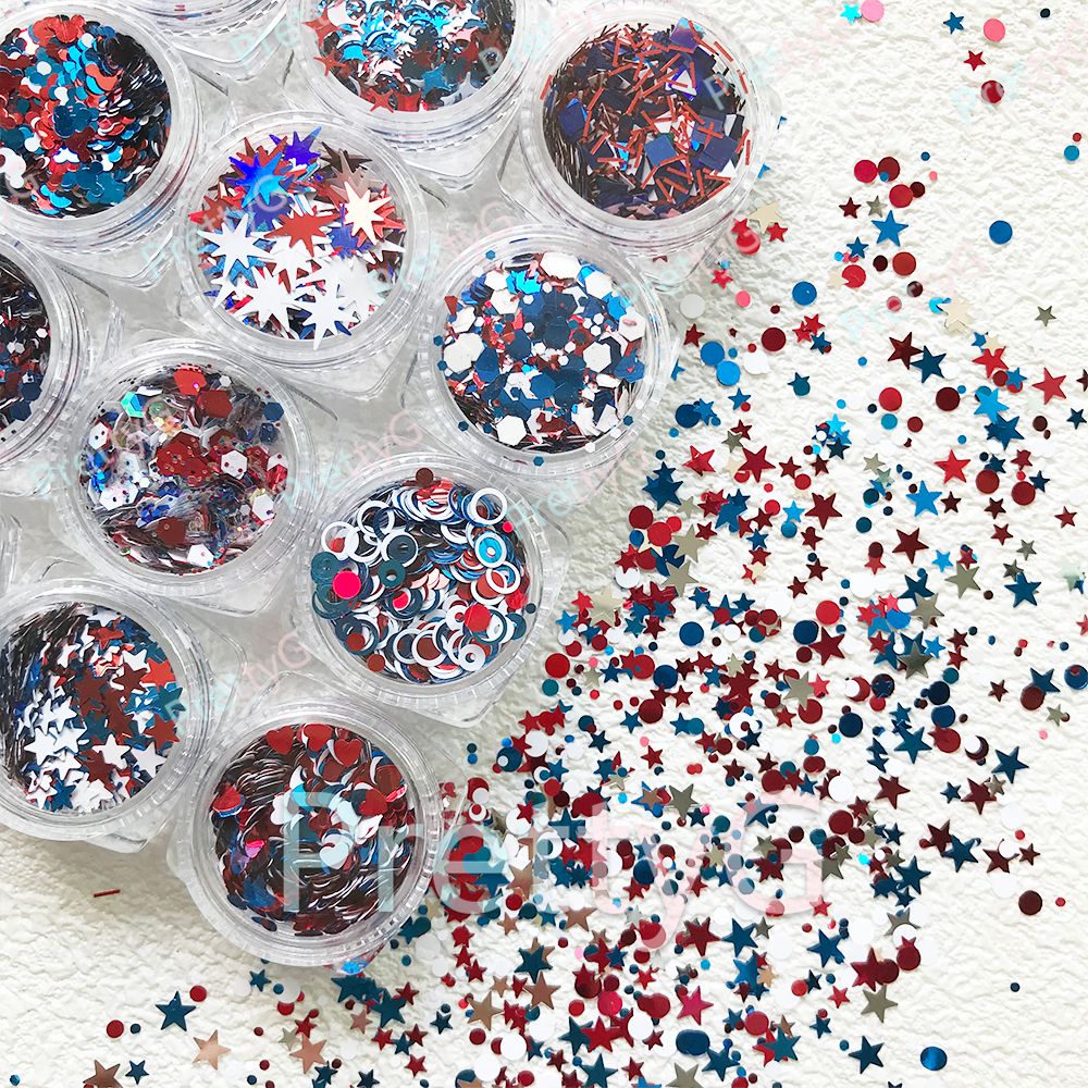 PrettyG 12 Color Set America's - Art And Craft Independence Day reseña y precio