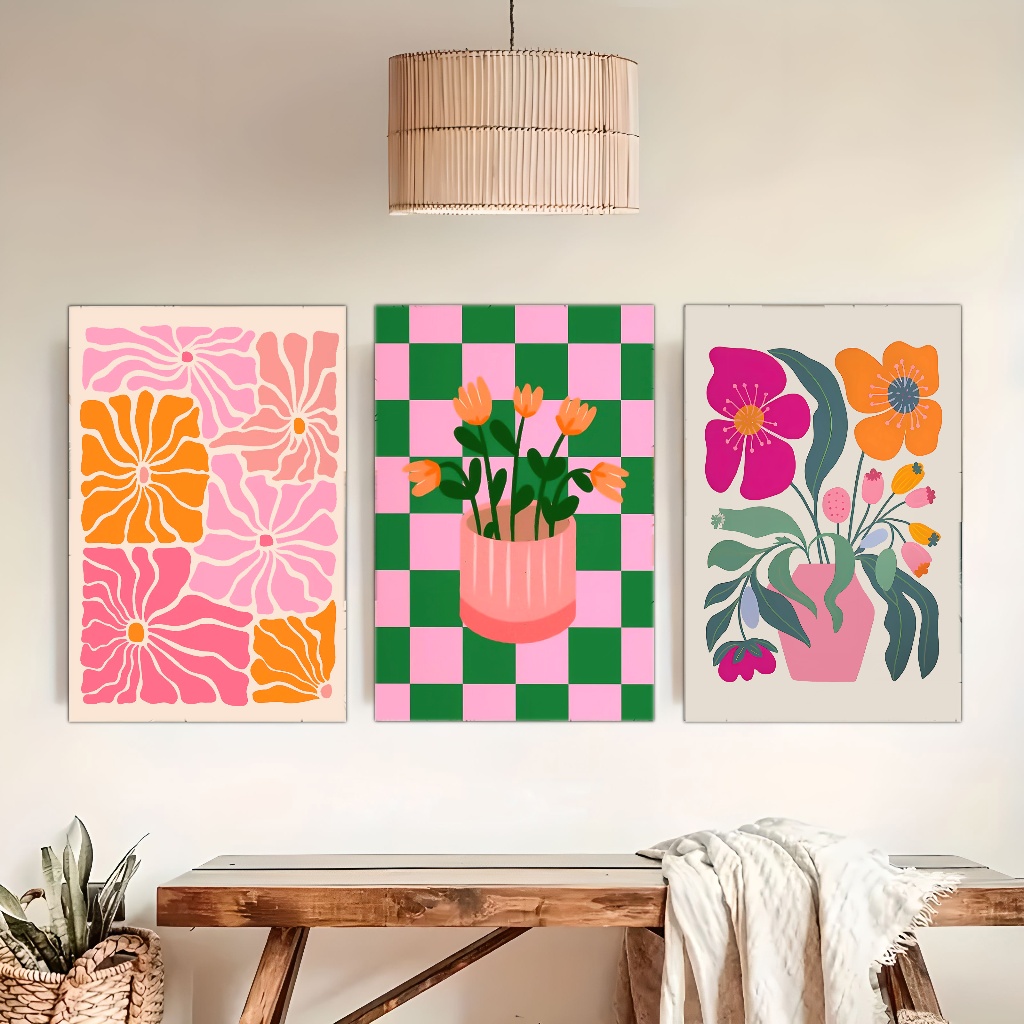 Vibrant Flowers and Vases Canv - Art Craft Vase reseña y precio