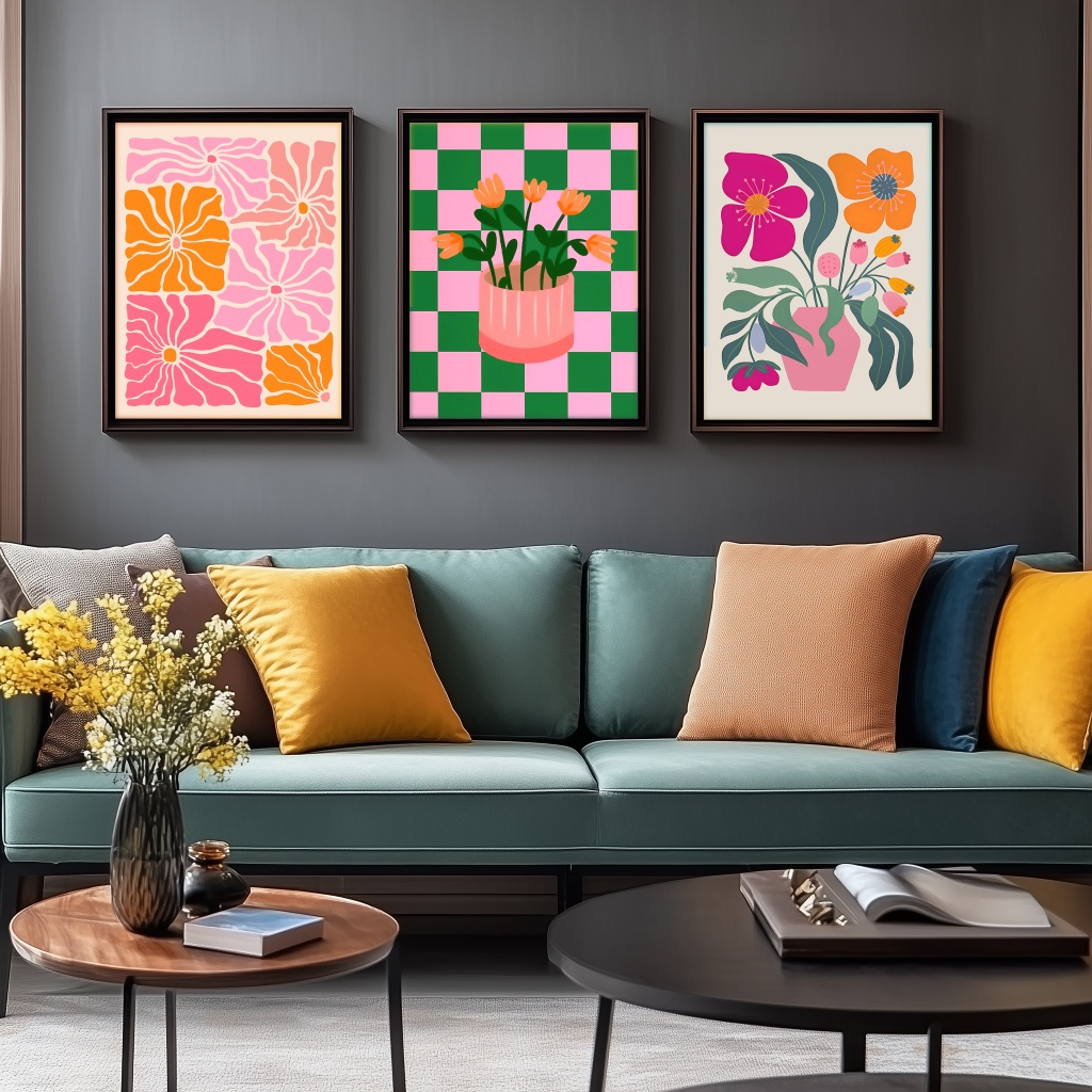 Vibrant Flowers and Vases Canv - Art Craft Vase reseña y precio