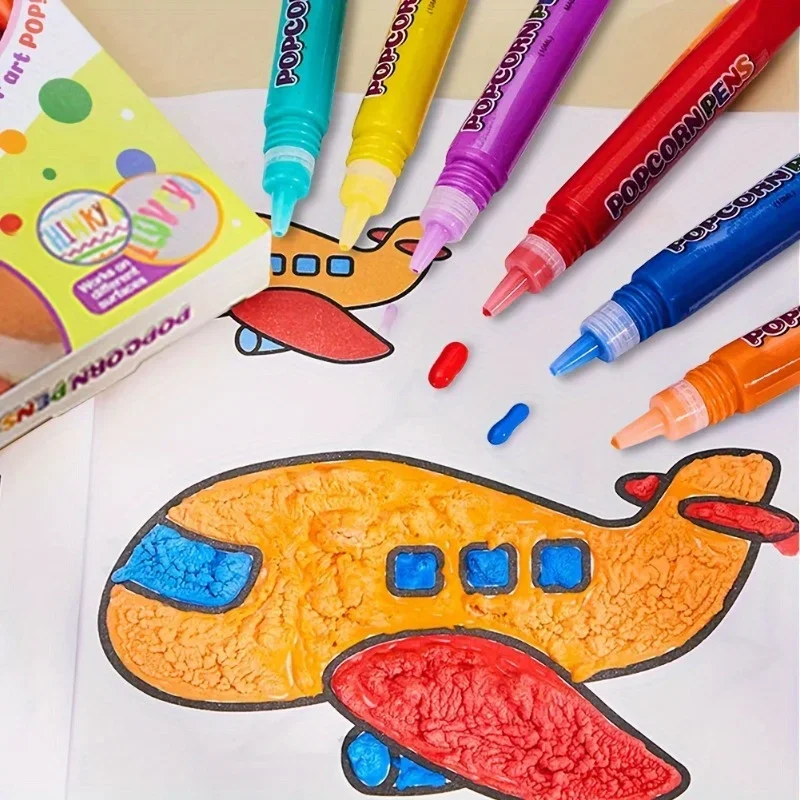 6pcs Puffy Popcorn Art Pens, 3 - Art Craft Activities reseña y precio