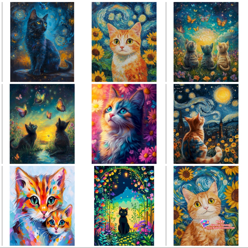 Cat Animal Diamond Painting Ki - Art Portfolio Bag reseña y precio