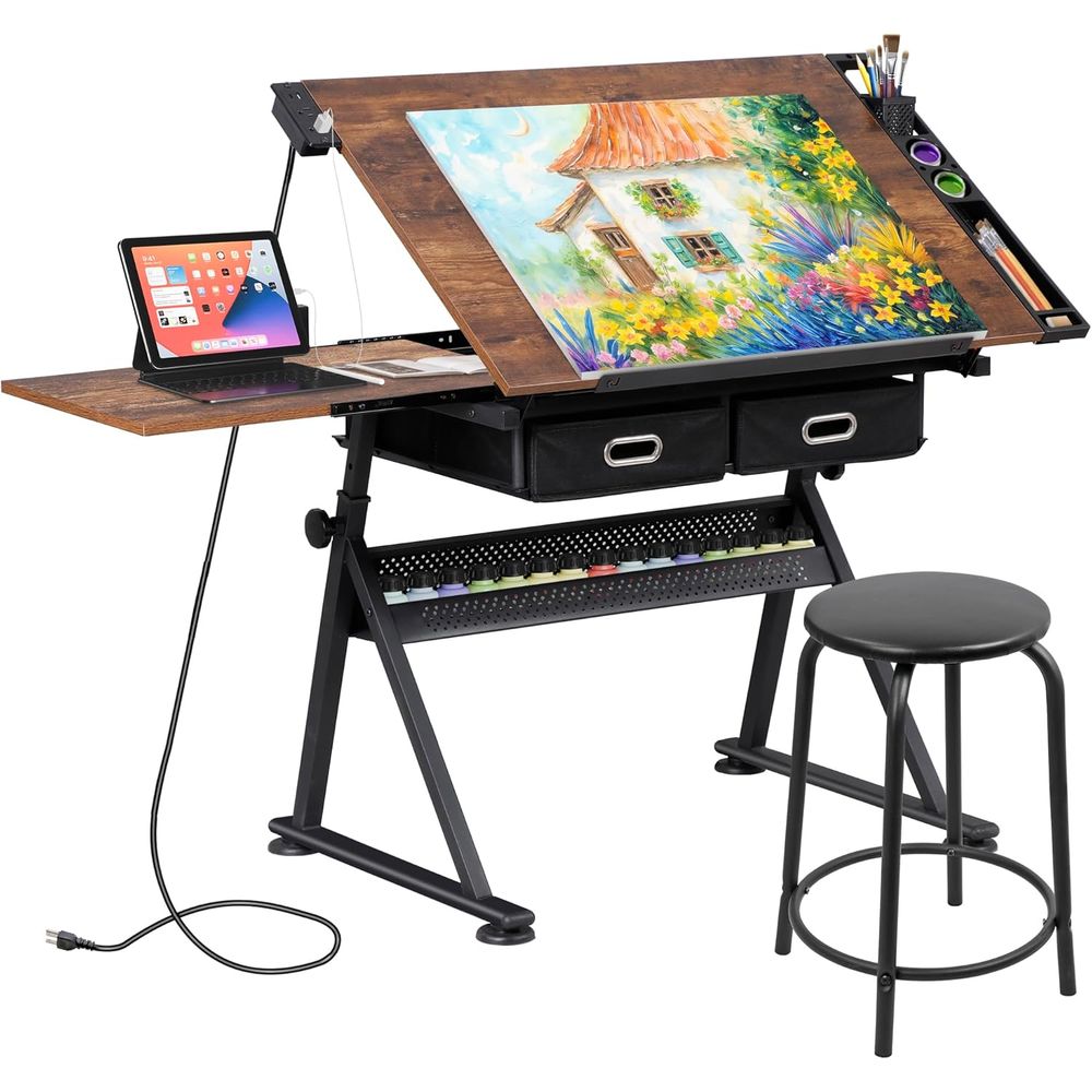 Adjustable Drafting Table with - Art & Craft Teacher Vacancy reseña y precio