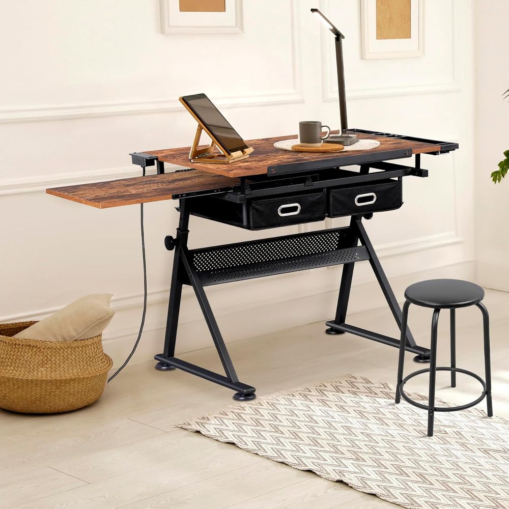 Adjustable Drafting Table with - Art & Craft Teacher Vacancy reseña y precio