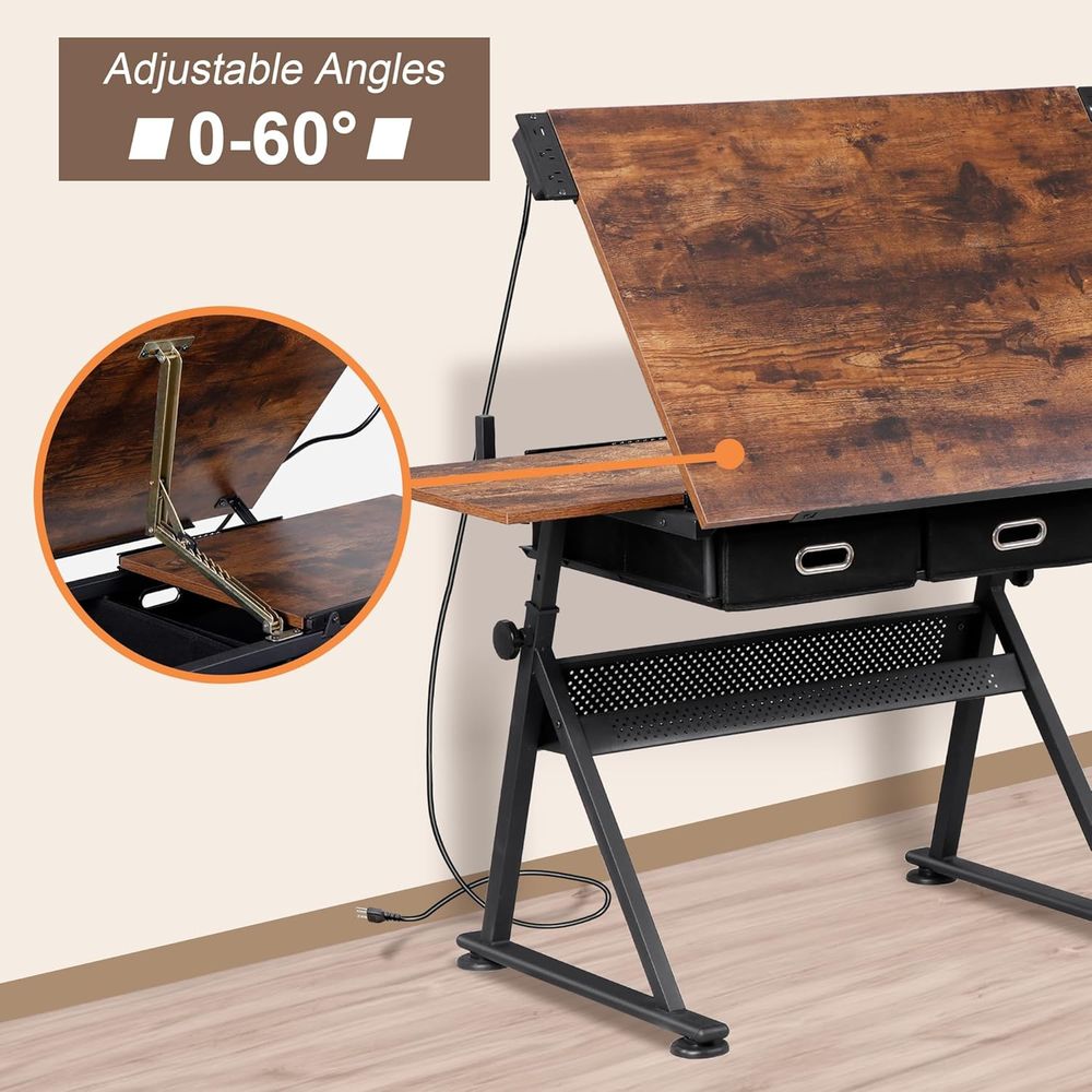 Adjustable Drafting Table with - Art & Craft Teacher Vacancy reseña y precio