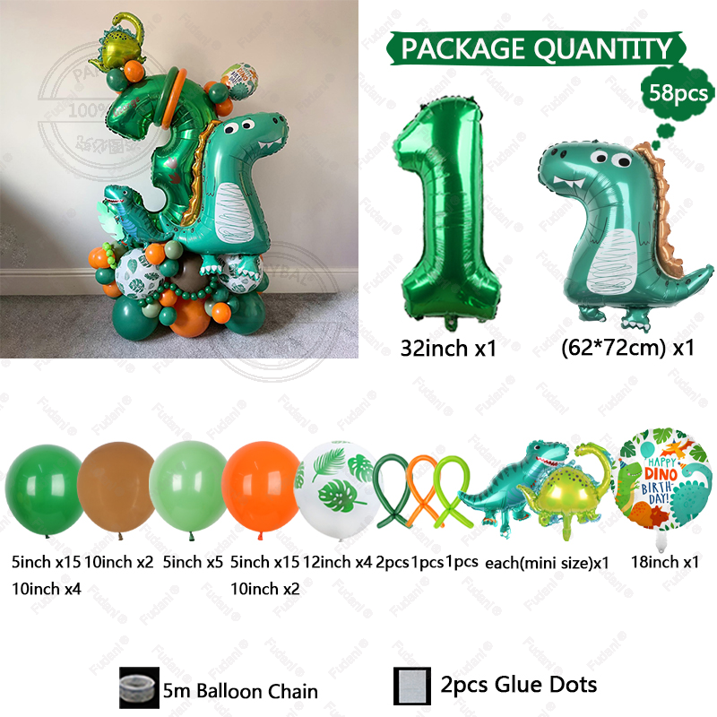 58pcs Carton Green Dinosaur Ba - Art Craft Dinosaur reseña y precio