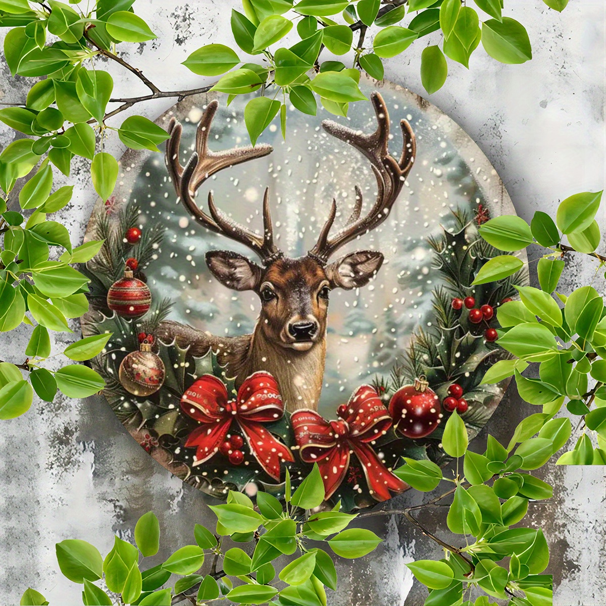 Vintage Christmas Reindeer Alu - Art Craft Cafe reseña y precio
