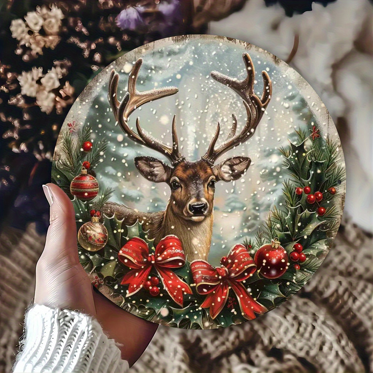 Vintage Christmas Reindeer Alu - Art Craft Cafe reseña y precio