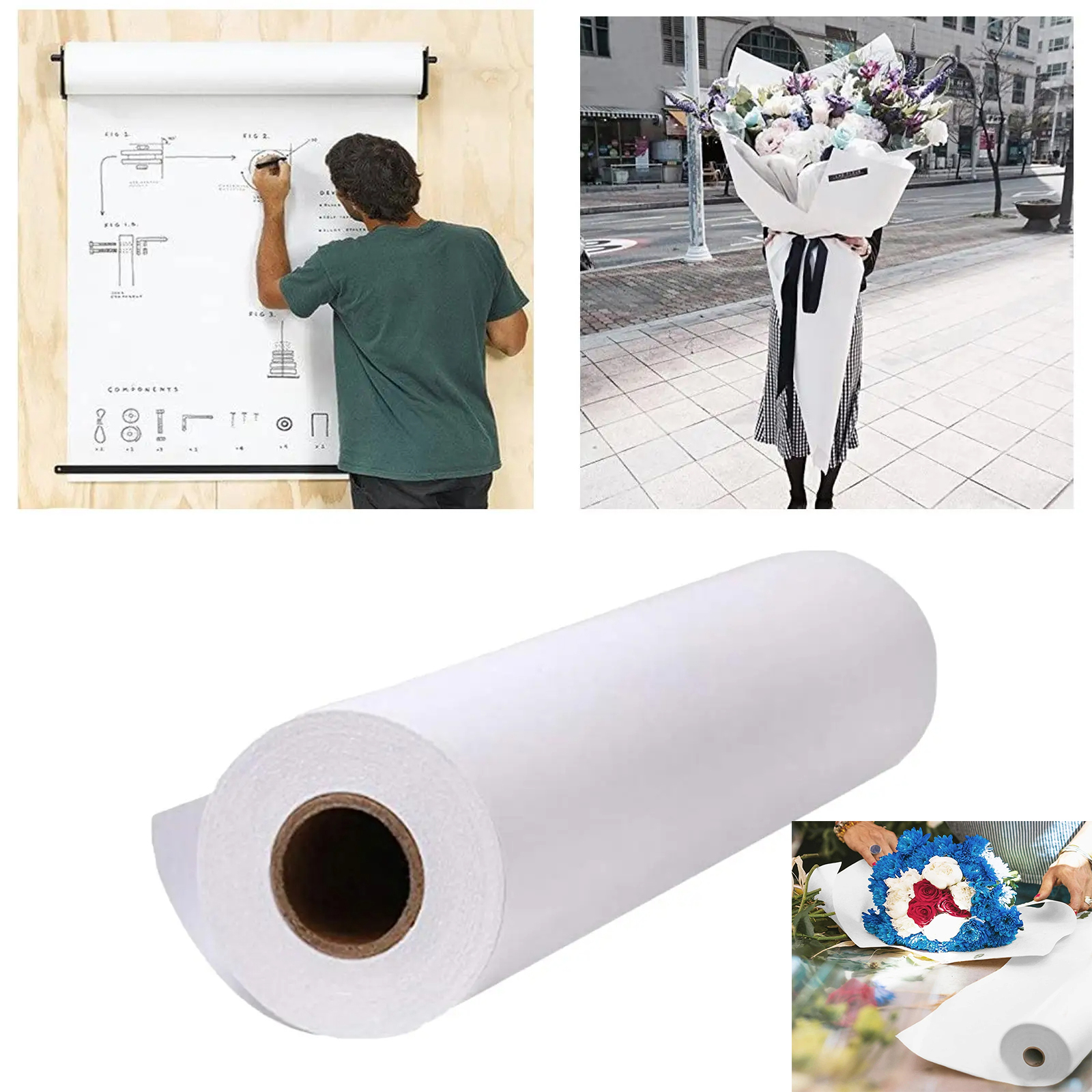 2m/5m/10m/x 38cm Roll White Kr - Art And Craft Recycle reseña y precio