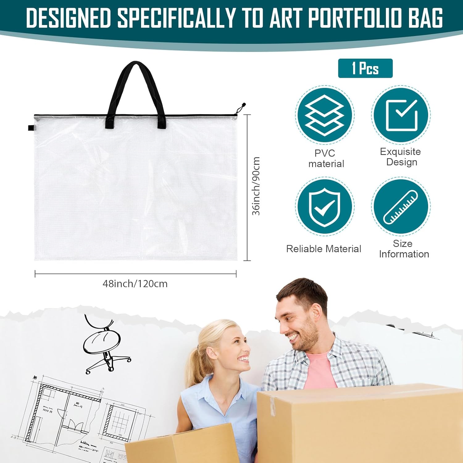 Large Art Portfolio Bag 36x48  - Art Portfolio Bag reseña y precio