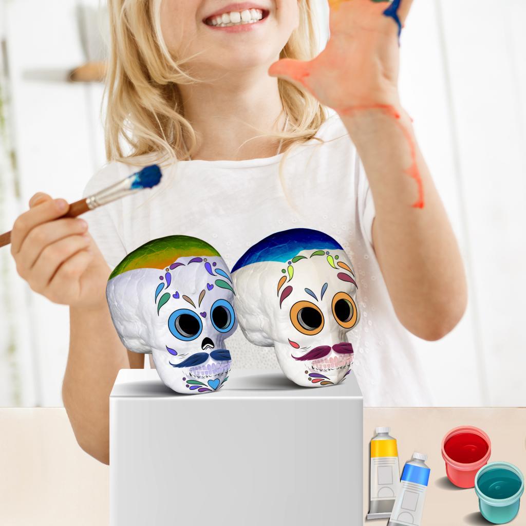Moldable Craft Foam Skull Shap - Art Craft Kindergarten reseña y precio