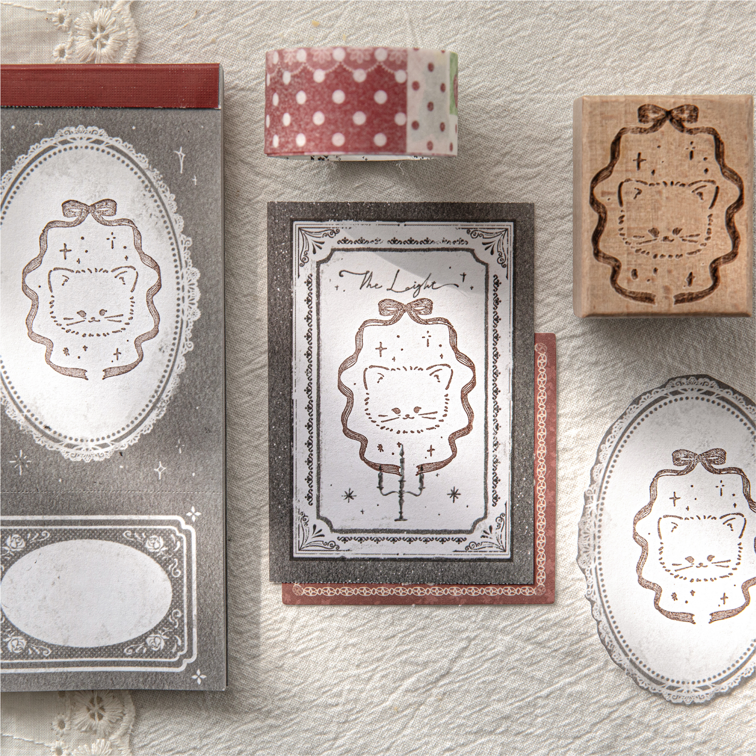 Cartoon Cute Cat Wood Stamp fo - Art Craft Activities reseña y precio