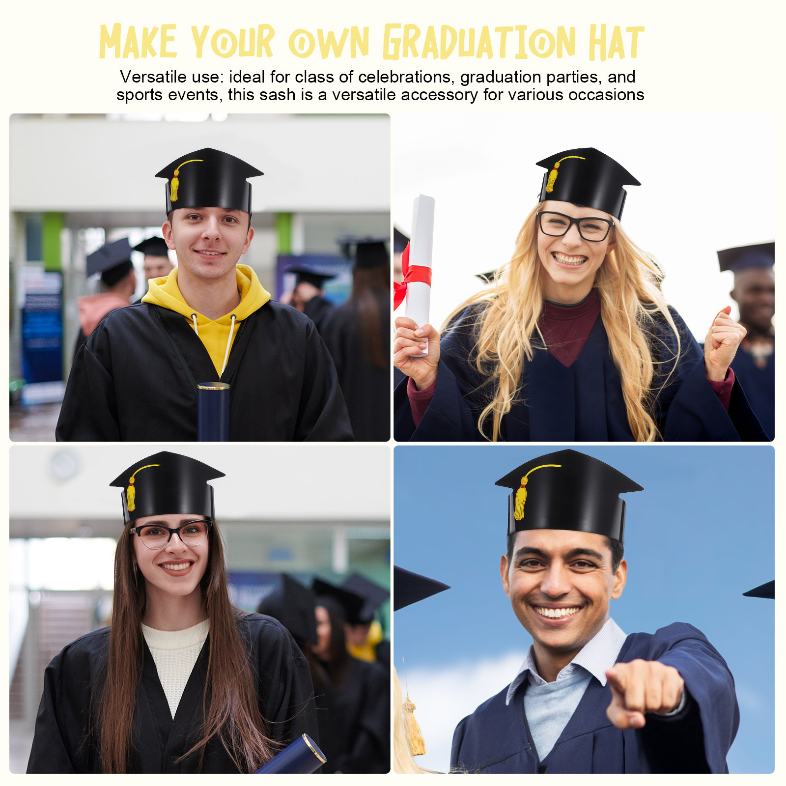 12Pcs Paper Graduation Caps DI - Art Craft Using Paper reseña y precio