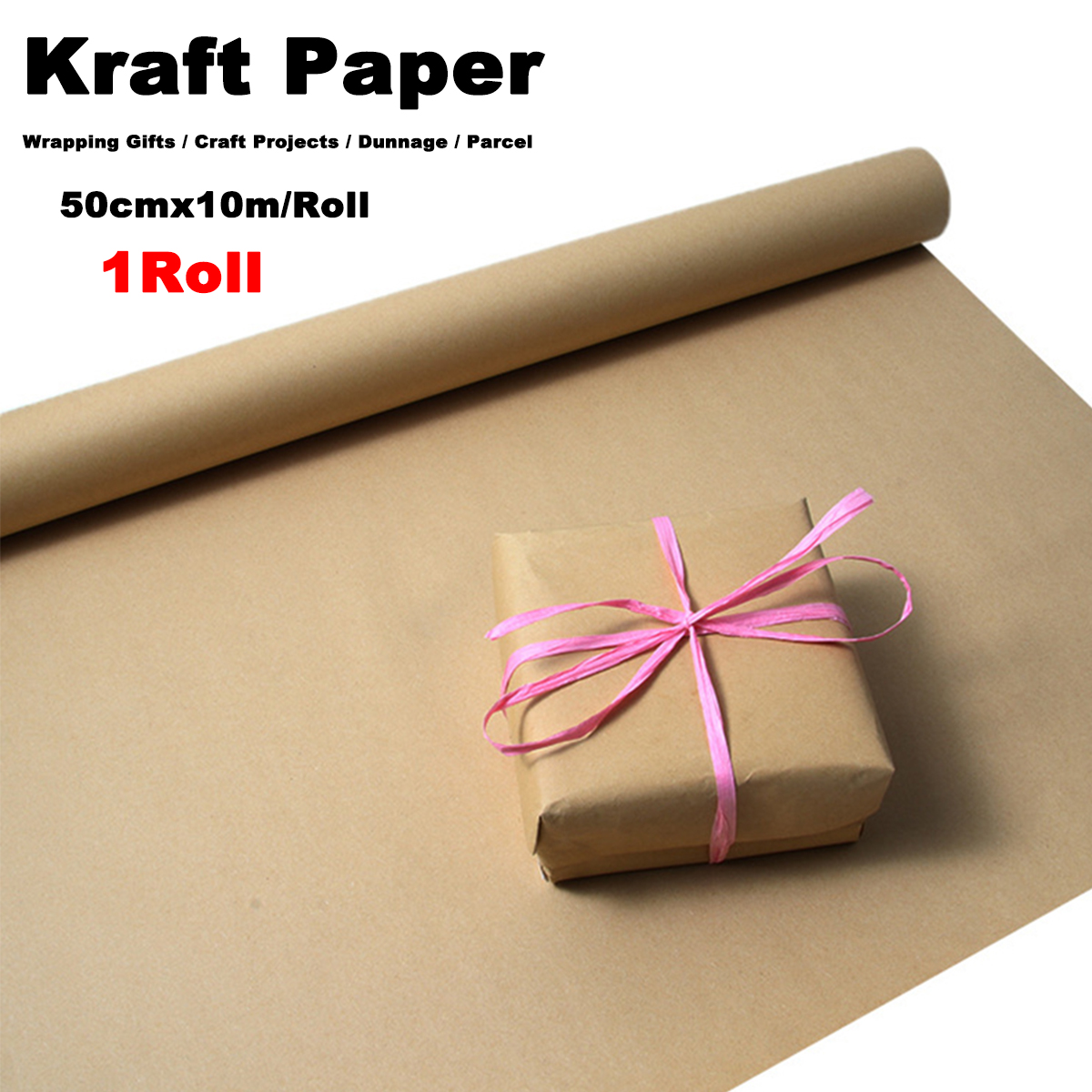 1 Roll of Brown Eco Kraft Pape - Art And Craft Recycle reseña y precio