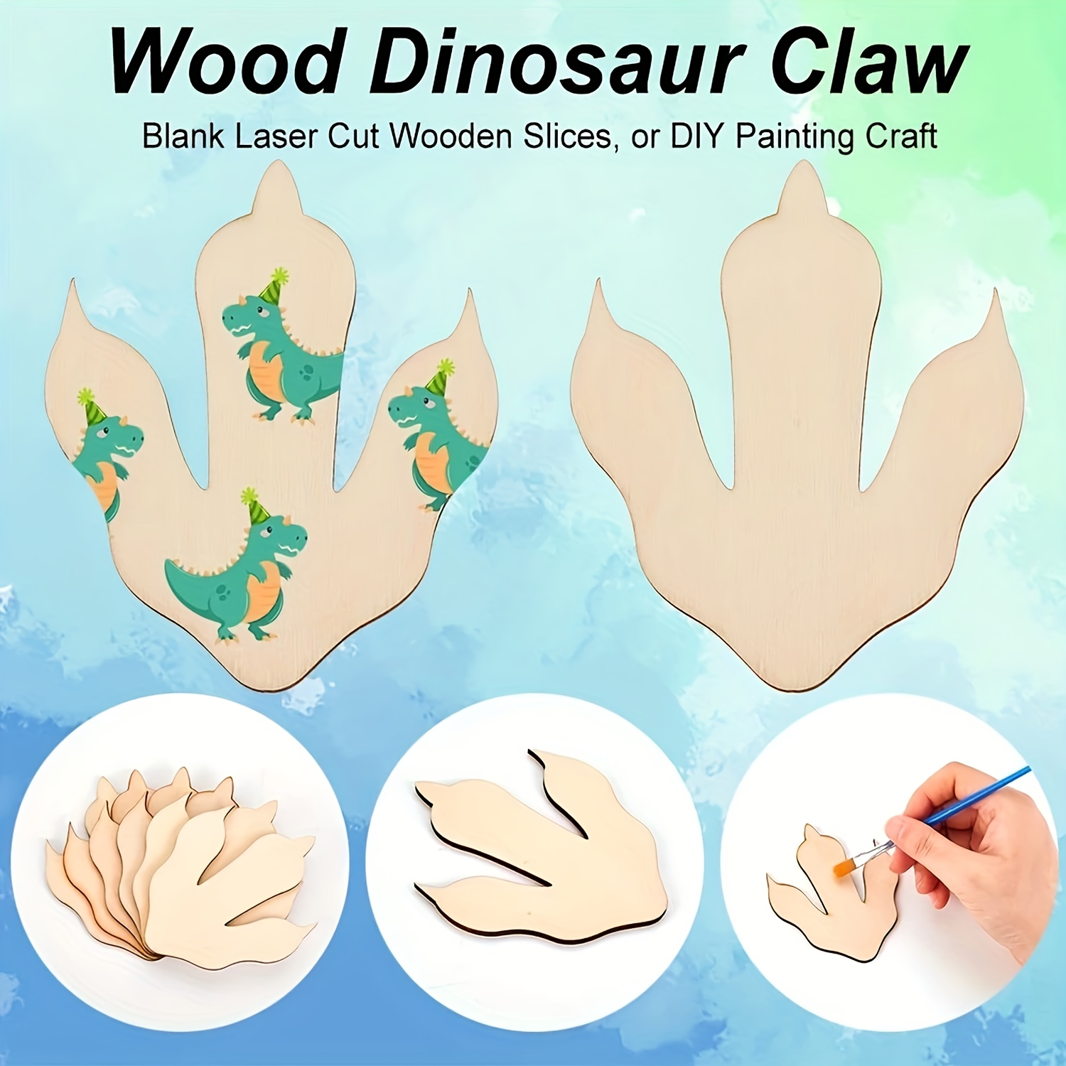 10/20 Pieces Wooden Dinosaur F - Art Craft Dinosaur reseña y precio
