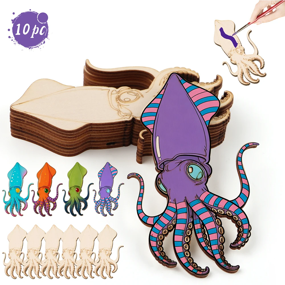 10pcs/set Unfinished Wood Craf - Art Craft Us reseña y precio