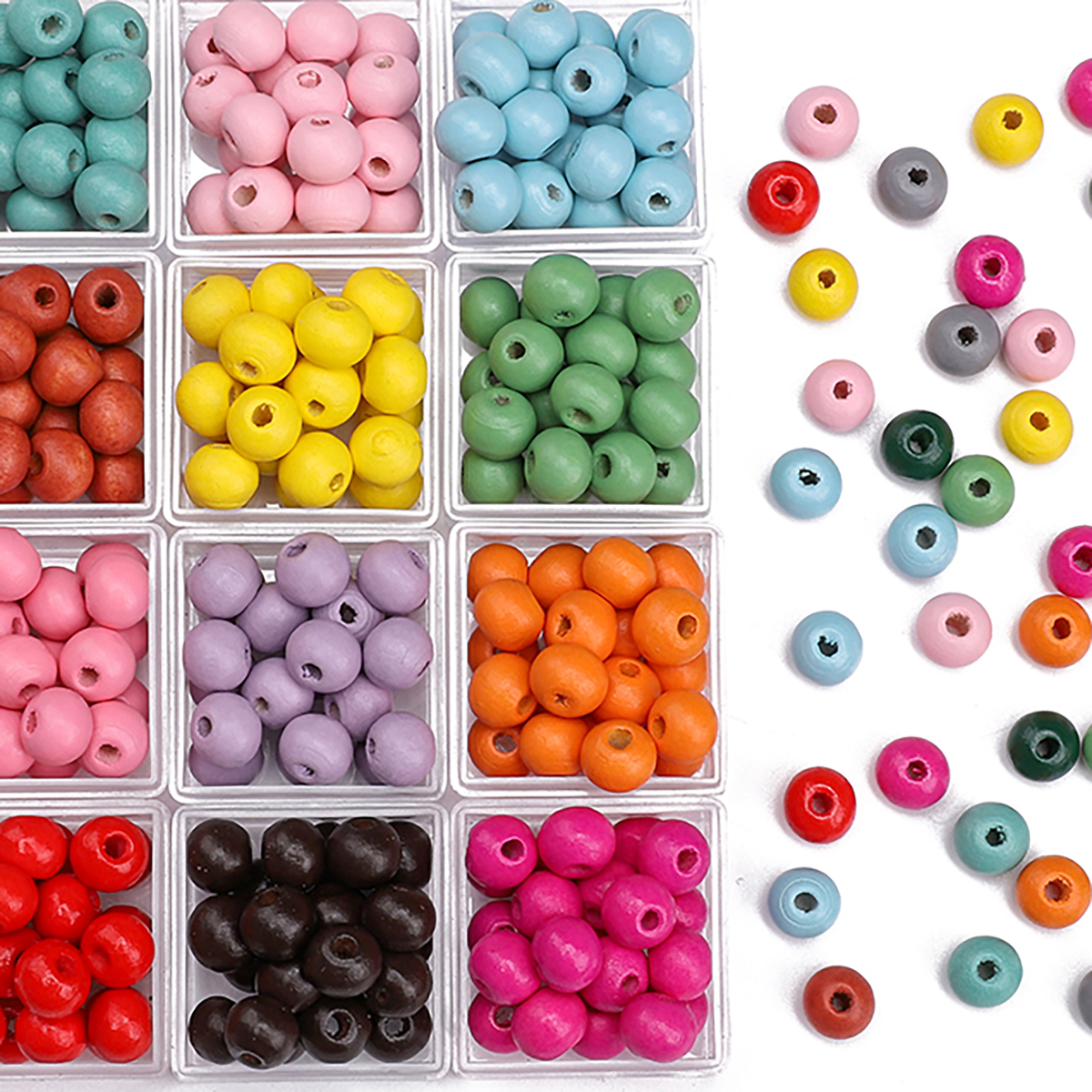 8mm 50Pcs/Bag Wooden Solid Col - Art Craft Bag reseña y precio