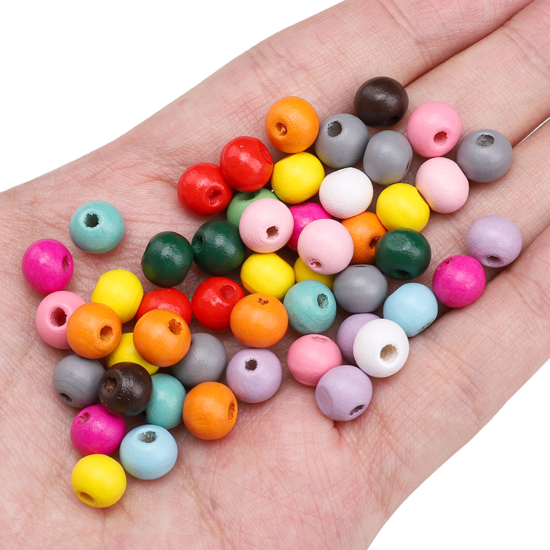 8mm 50Pcs/Bag Wooden Solid Col - Art Craft Bag reseña y precio