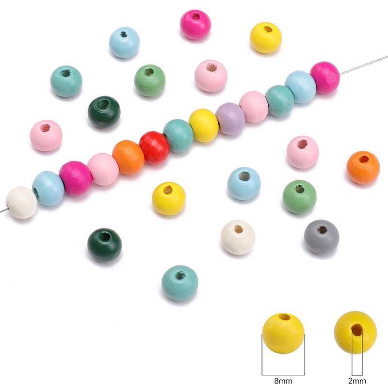 8mm 50Pcs/Bag Wooden Solid Col - Art Craft Bag reseña y precio