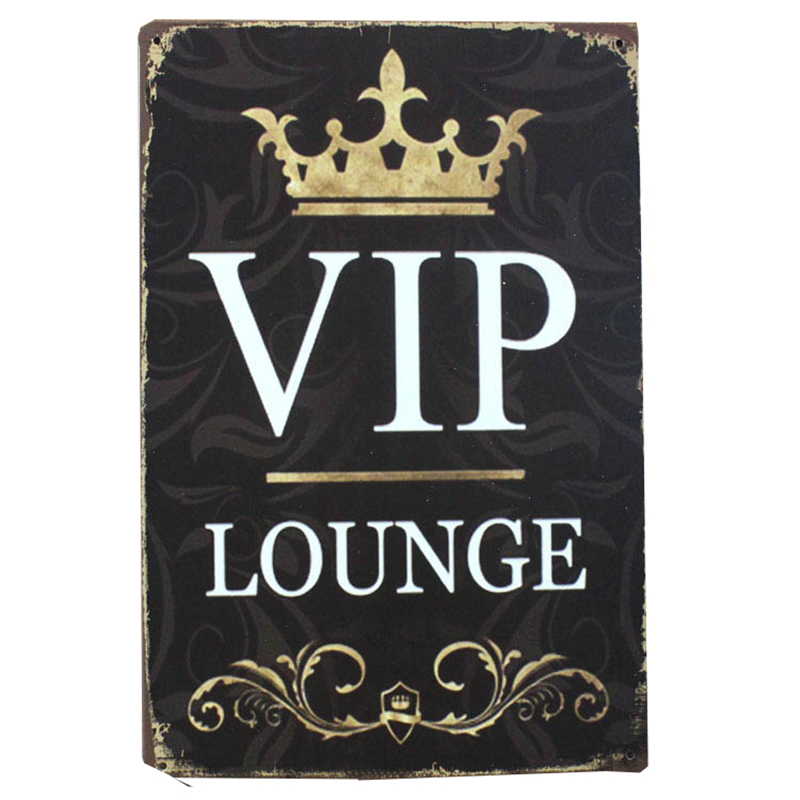 VIP Lounge Tin Plate Sign Meta - Art Craft Cafe reseña y precio