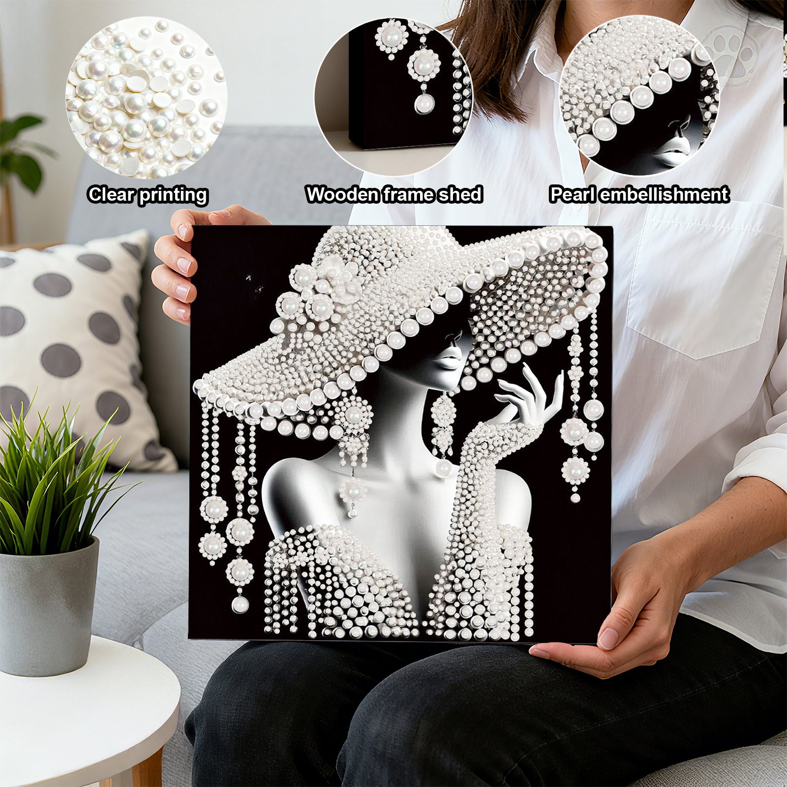 DIY Ladies Pearl Diamond Paint - Art Craft Gifts For Adults reseña y precio