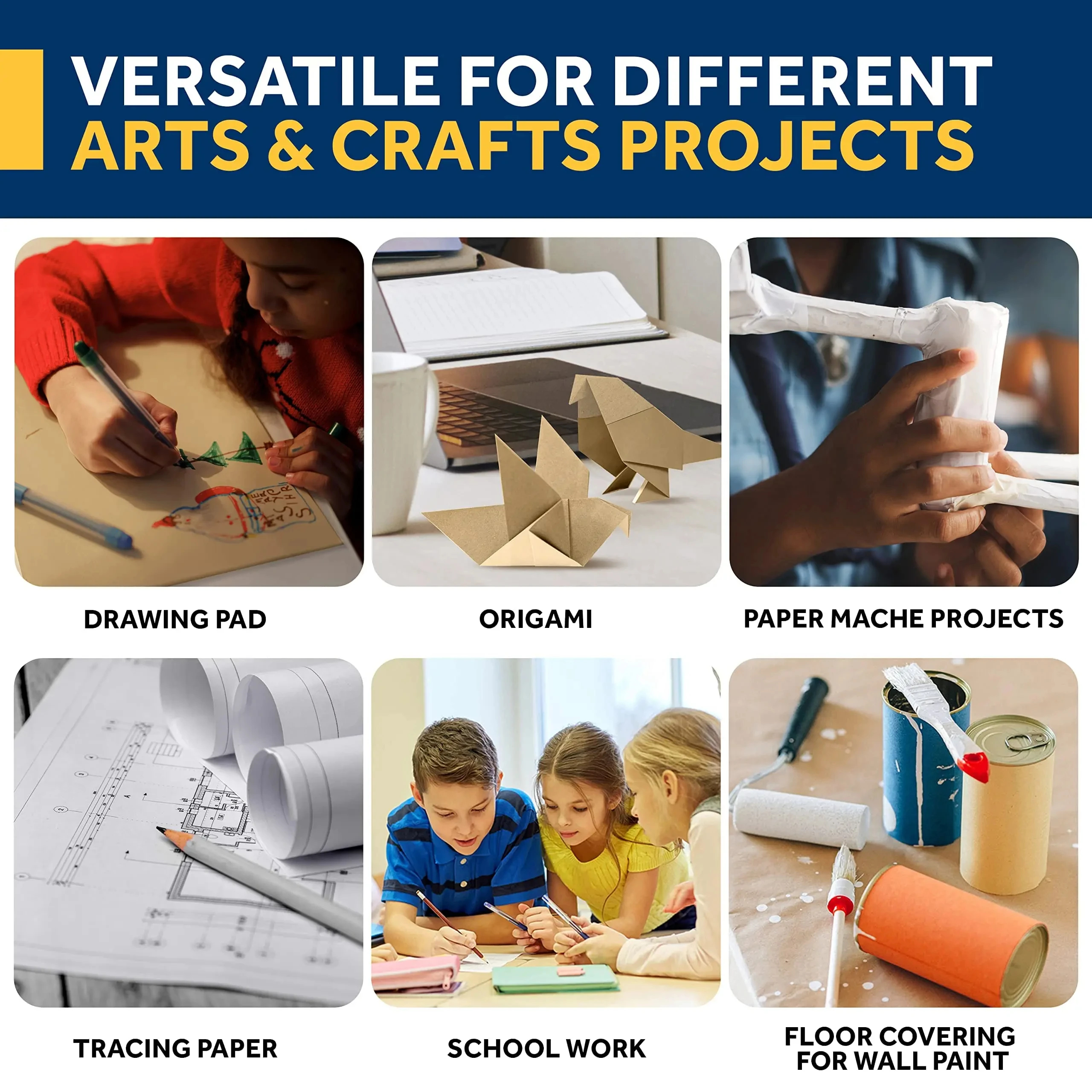 Kraft Paper Brown Ideal for Gi - Art And Craft Recycle reseña y precio