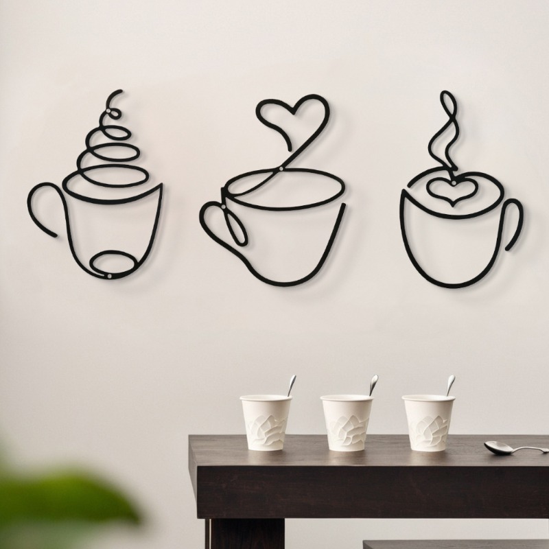 Creative Coffee Themed Wall De - Art Craft Cafe reseña y precio