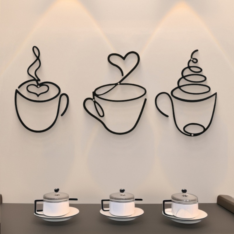 Creative Coffee Themed Wall De - Art Craft Cafe reseña y precio