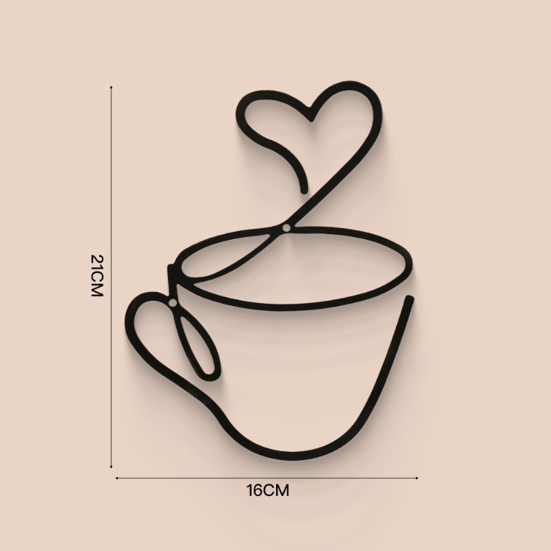 Creative Coffee Themed Wall De - Art Craft Cafe reseña y precio