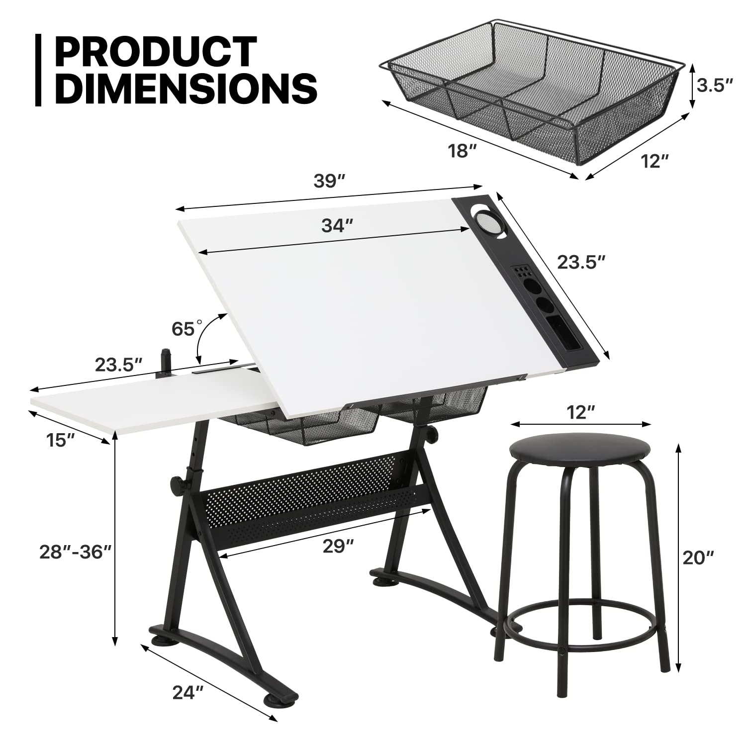 Art Deco Drafting Table, Heigh - Art & Craft Teacher Vacancy reseña y precio