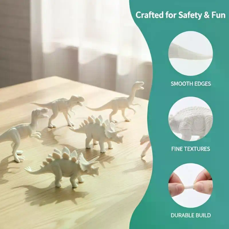Dinosaur White Embryo Toy Set  - Art Craft Dinosaur reseña y precio