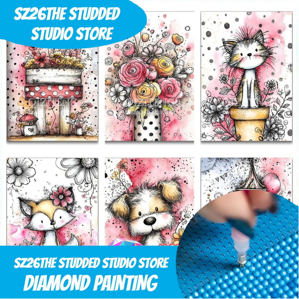 5D Diamond Painting Kit Cartoo - Art Craft Girl reseña y precio