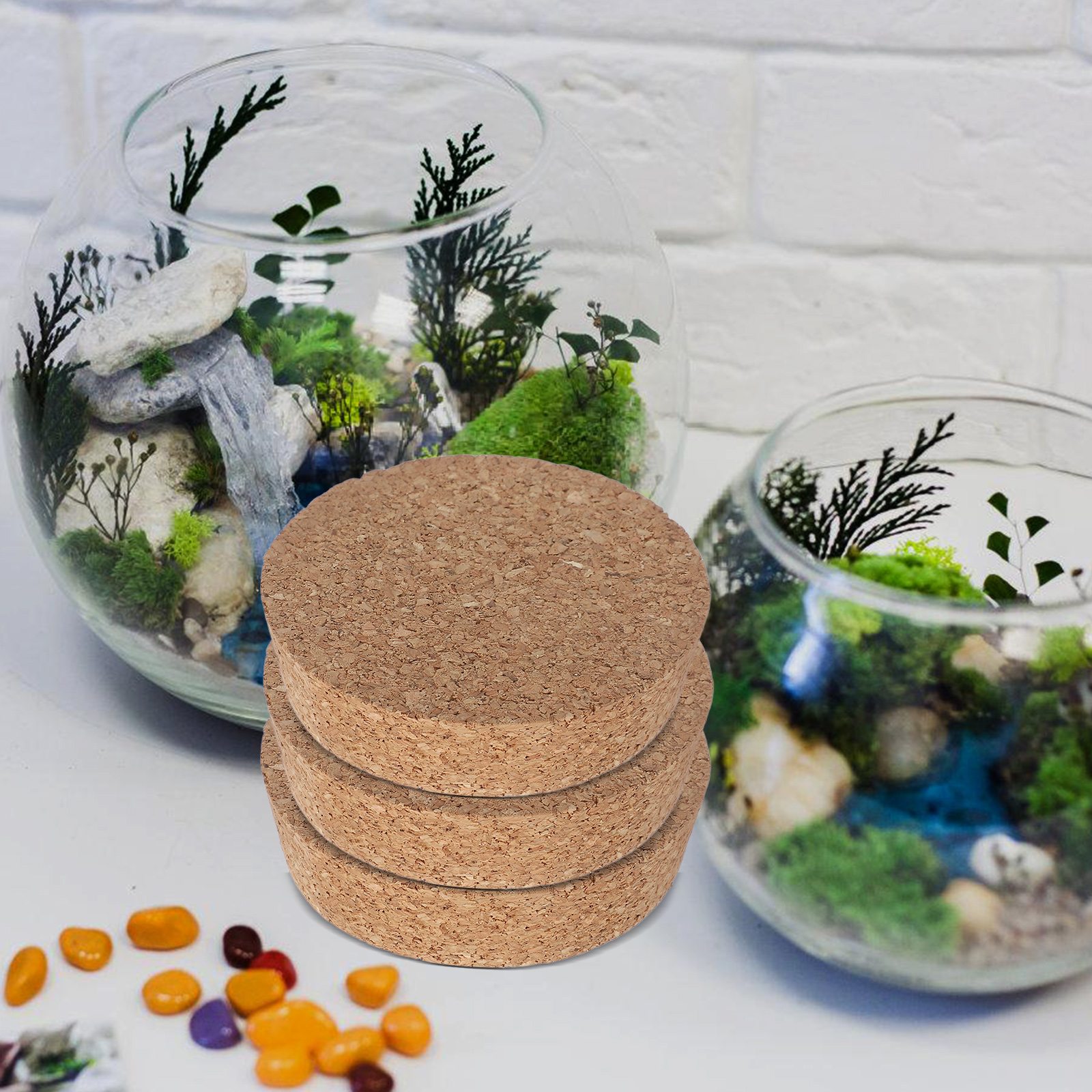 6 pcs Cork Lids For Glass Flow - Art Craft Vase reseña y precio