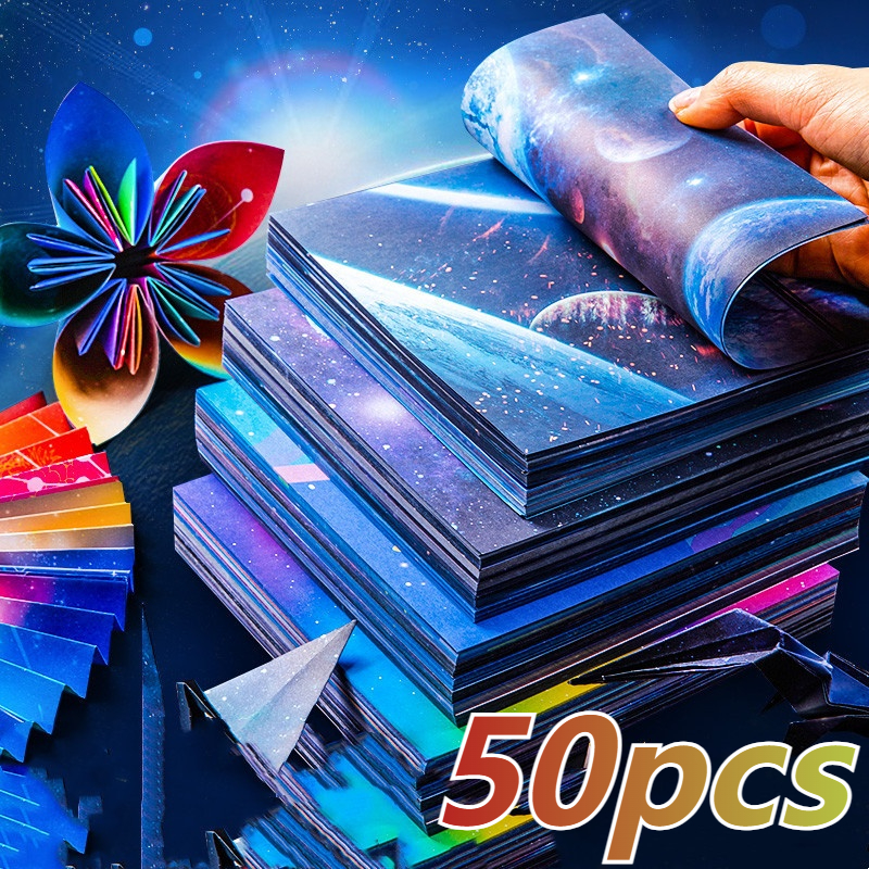 50 Sheets Origami Paper Stars  - Art And Craft Recycle reseña y precio