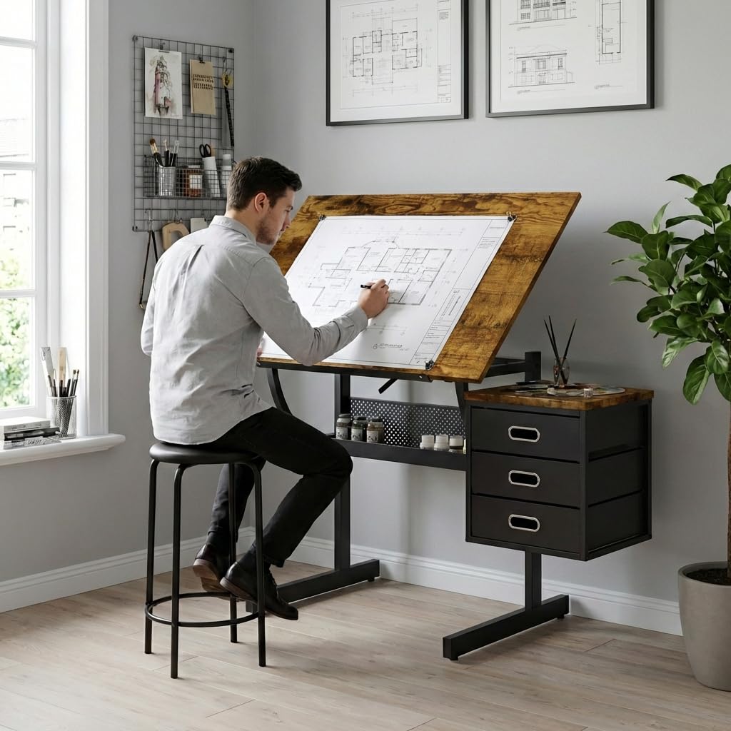 Adjustable Art Desk with Stora - Art & Craft Teacher Vacancy reseña y precio