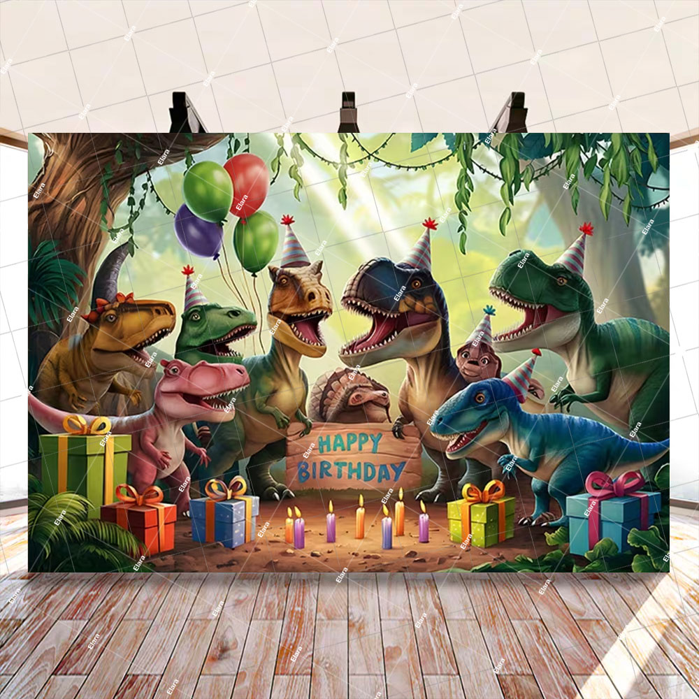 Dinosaur Jungle Backdrop Child - Art Craft Dinosaur reseña y precio