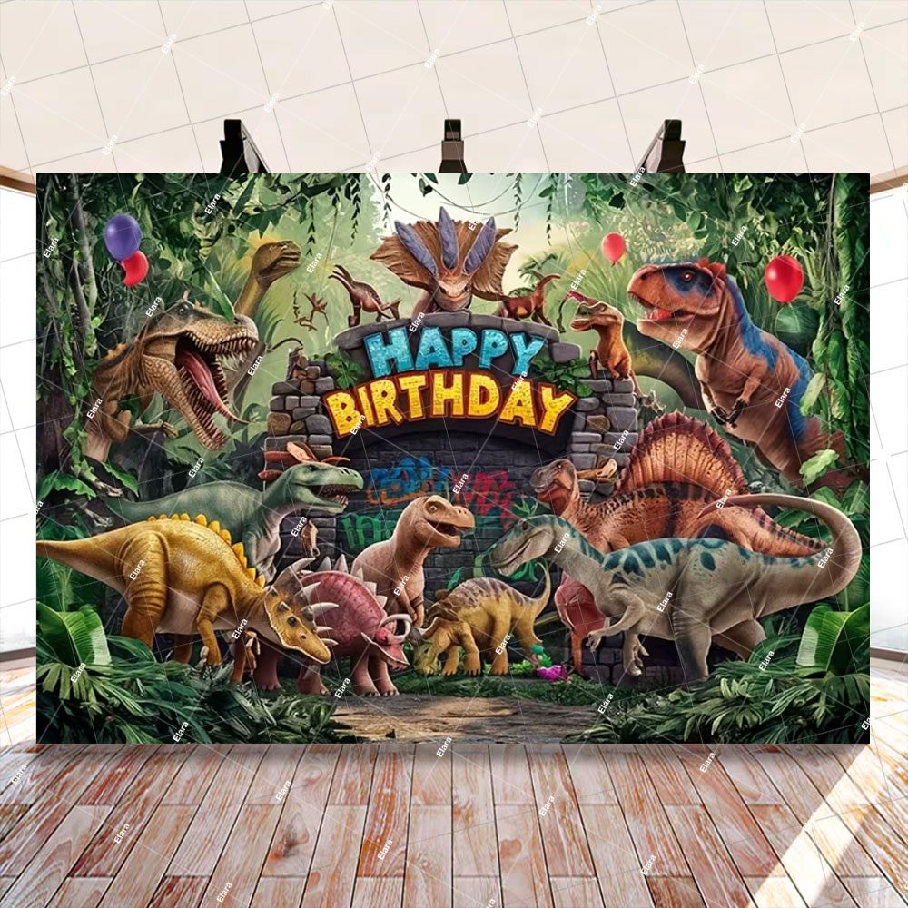 Dinosaur Jungle Backdrop Child - Art Craft Dinosaur reseña y precio