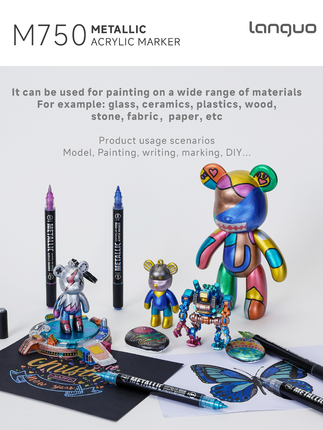Dual-Tip Metallic Acrylic Mark - Art Craft Using Paper reseña y precio