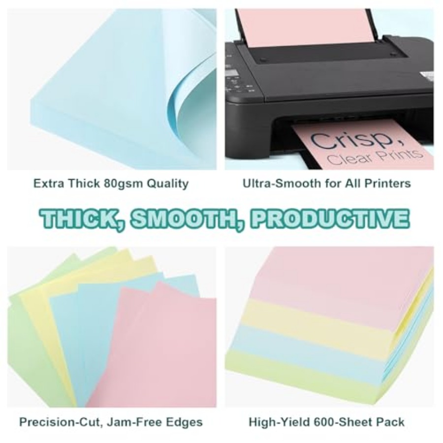 600 Pack Letter Size Colored P - Art And Craft Letter X reseña y precio