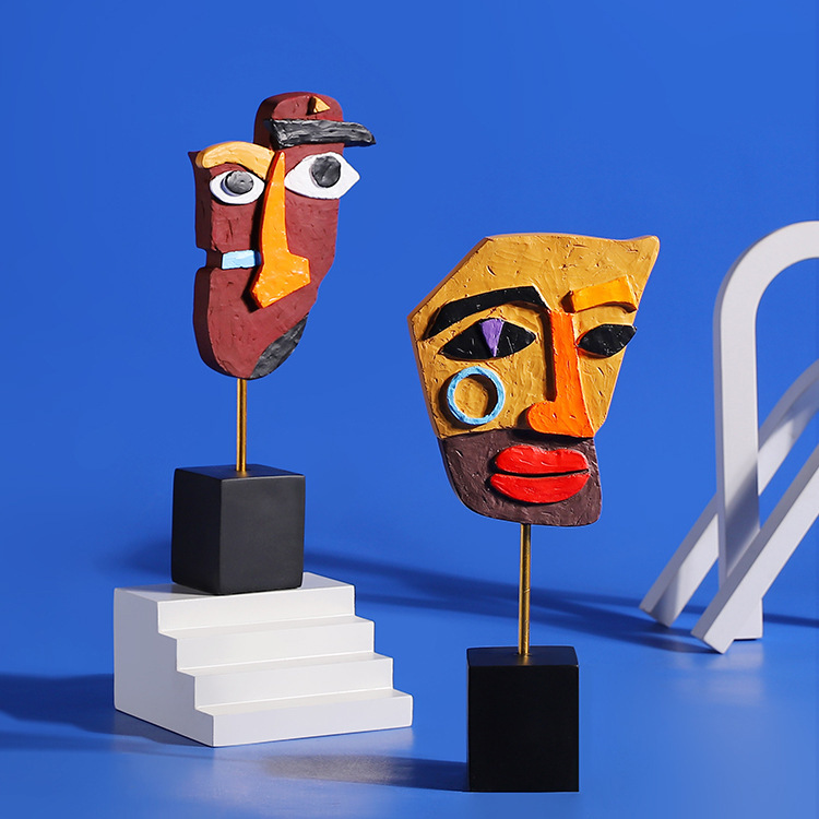 Abstract Face Colorful Twisted - Art Craft Cafe reseña y precio