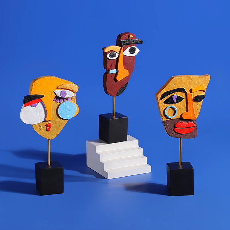 Abstract Face Colorful Twisted - Art Craft Cafe reseña y precio