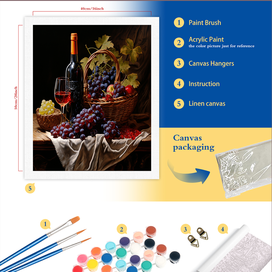 1pc frameless DIY Paint By Num - Art Craft Gifts For Adults reseña y precio