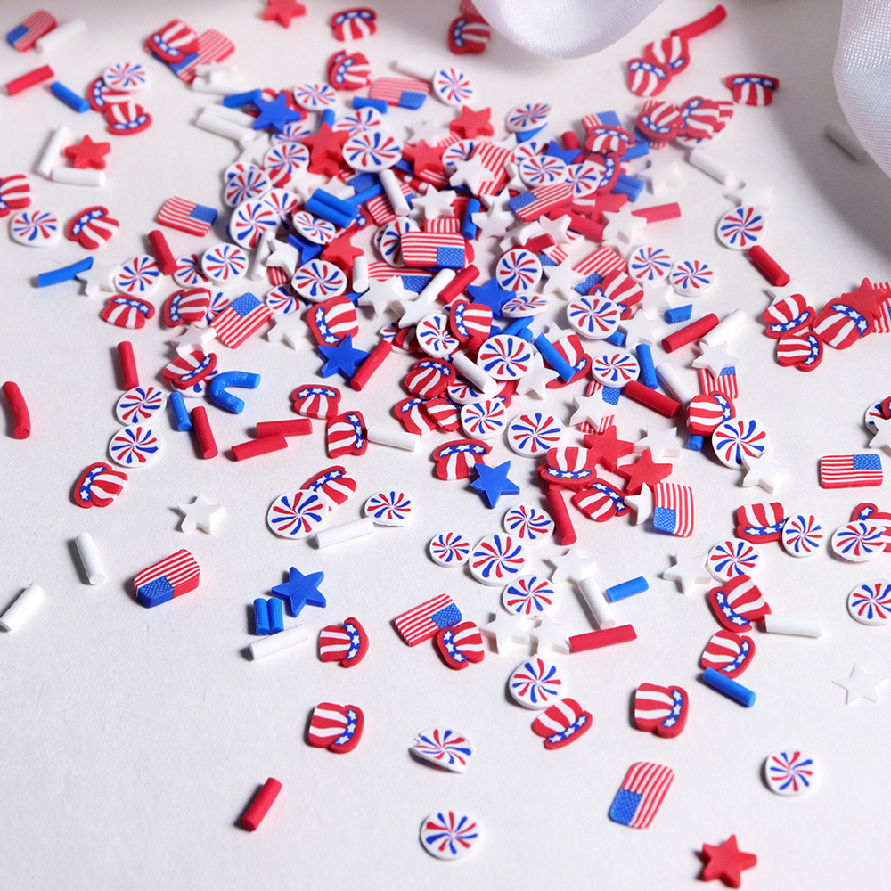 10g Red Blue White Stars Epoxy - Art And Craft Independence Day reseña y precio