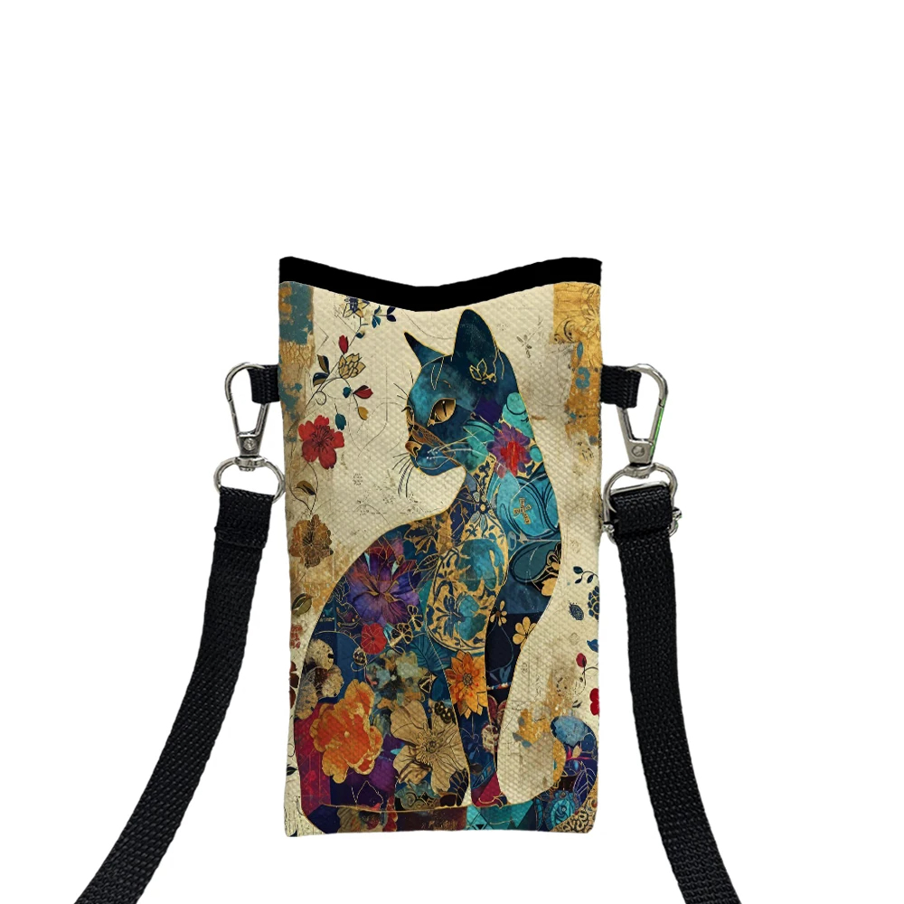 Floral Cat Pattern Crossbody B - Art Craft Bag reseña y precio