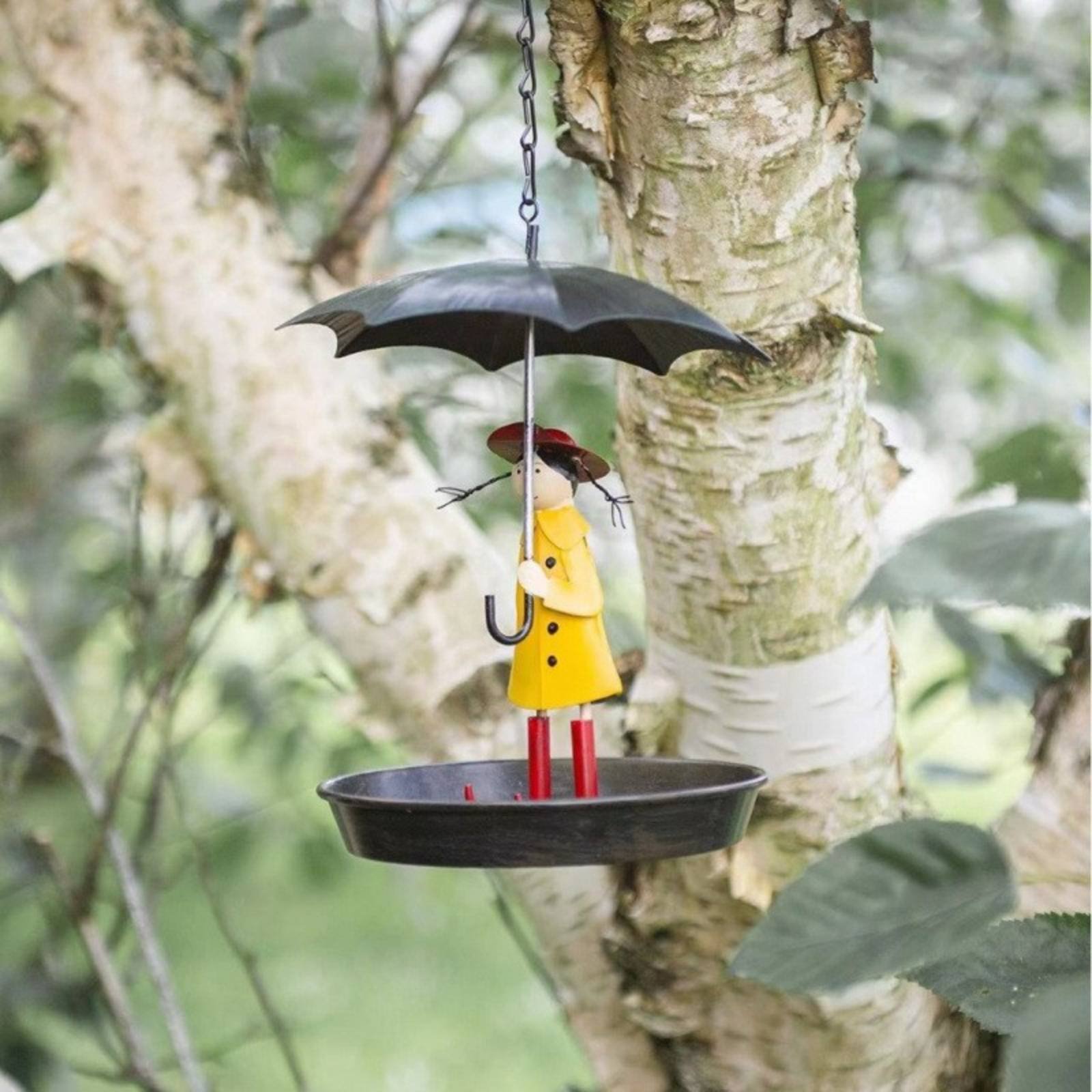 Girl with Umbrella Bird Feeder - Art Craft Us reseña y precio