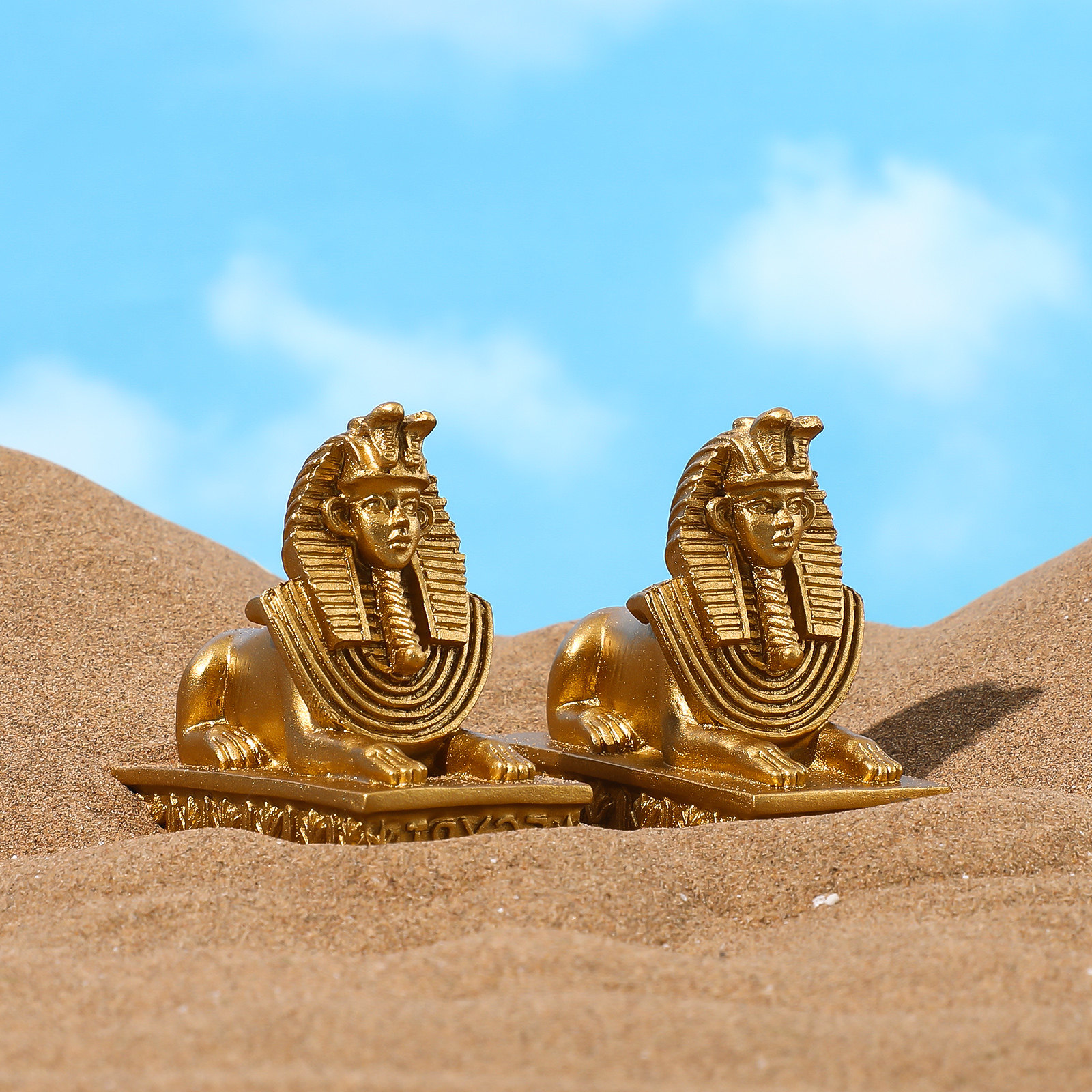 2Pcs Egyptian Sphinx Statue Re - Art Craft Cafe reseña y precio