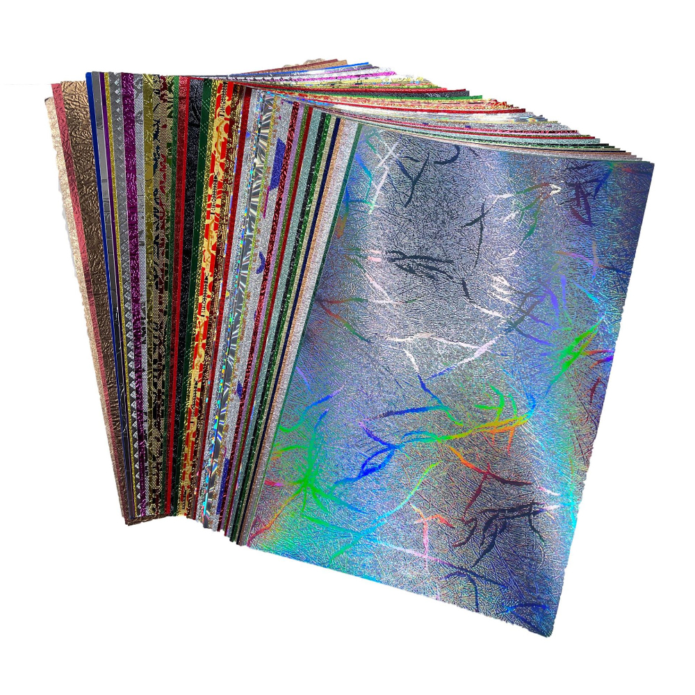 50 Sheets A5 A6 Glitter Paper  - Art And Craft Recycle reseña y precio