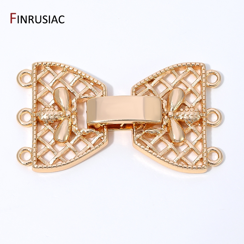 14K Gold Plated Brass 3-Row Pe - Art Craft Making reseña y precio