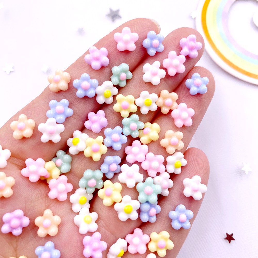 100Pcs 8mm Resin 3D Colorful K - Art Craft New Year reseña y precio