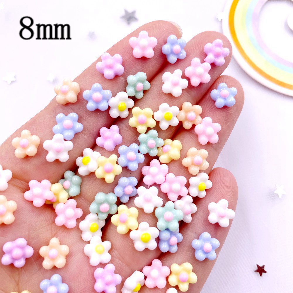 100Pcs 8mm Resin 3D Colorful K - Art Craft New Year reseña y precio