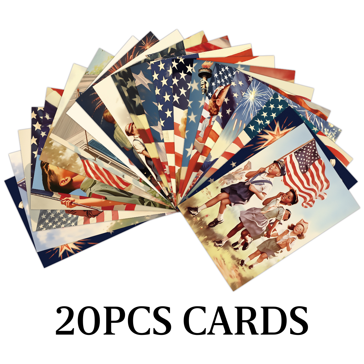 20pcs Vintage America Annivers - Art And Craft Independence Day reseña y precio